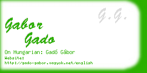 gabor gado business card